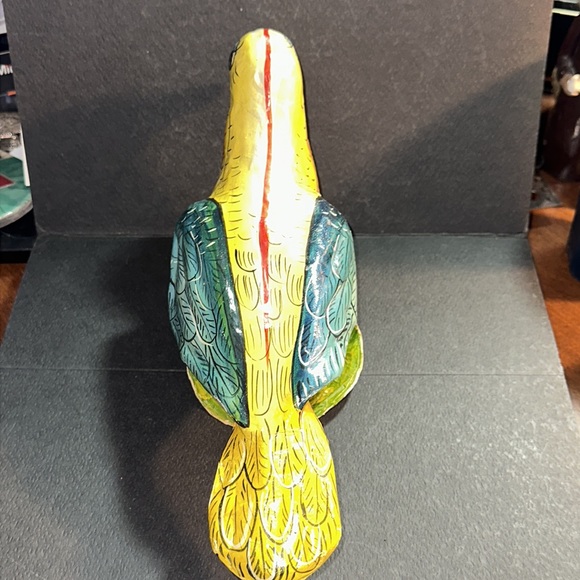 Colorful Paper Mache bird - Picture 5 of 6